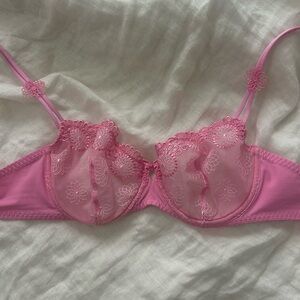 Simone Perele Romance Demi Pink Sheer Cup 32D bra